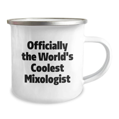 Funny Mixologist Gifts for Men - 'Officially The World's Coolest Mixologist' Camping Mugs for Dad on Father's Day Unique Gifts from Family - Image 2