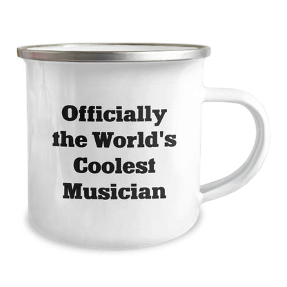 Funny Musician Gifts for Mom, 'Officially The World's Coolest Musician' Camping Mug, Unique Mother's Day Presents from Family - Image 2