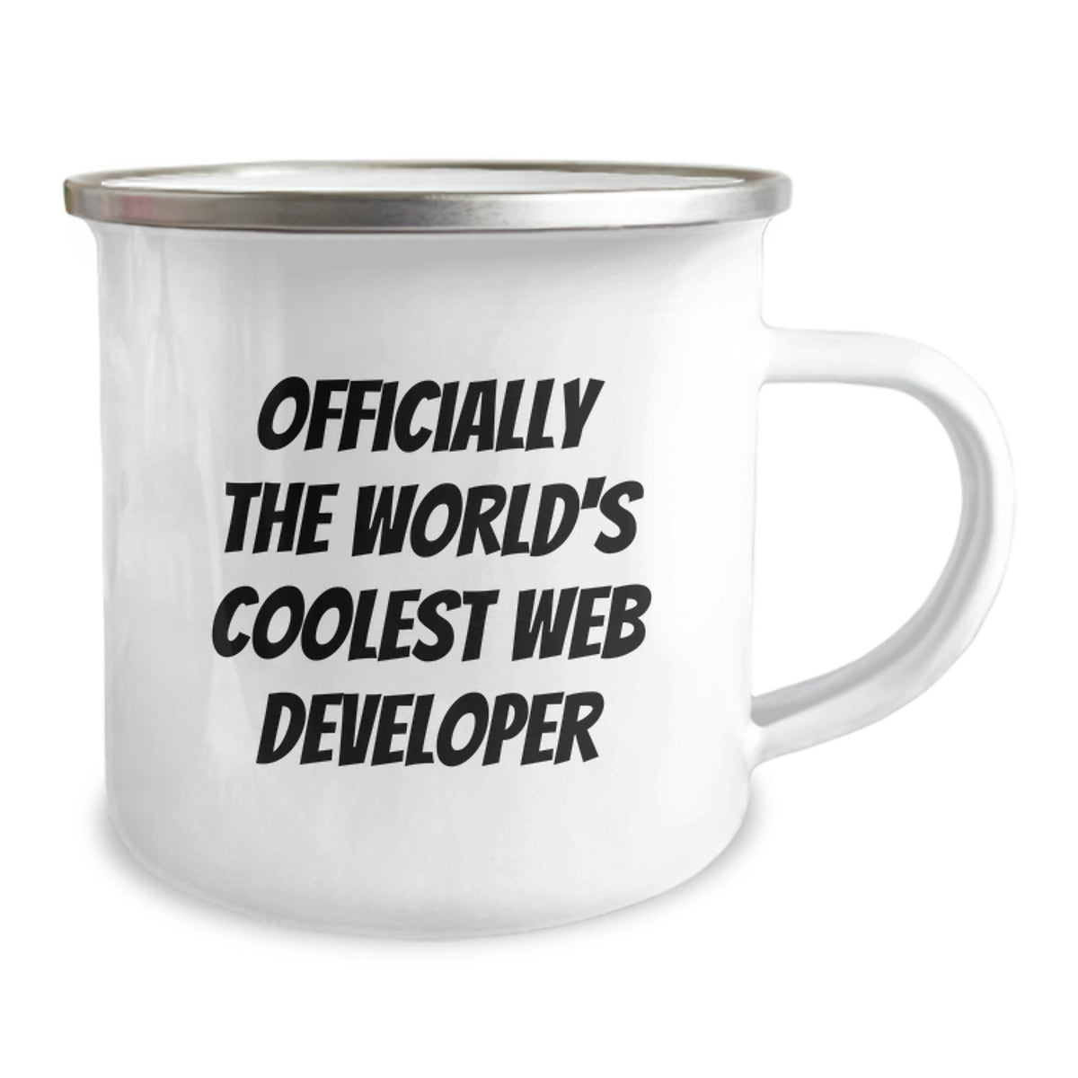 Funny Quote Web Developer Birthday Unique Gifts from Friends, Men's and Women's Coolest Camping Mug, Officially The World's Coolest Web Developer - Image 2