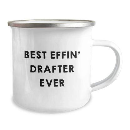 Funny Drafter Gifts for Birthday Camping Mug - Best Effin' Drafter Ever - Camping Mug for Men, Women, Friends, or Coworkers - Image 2