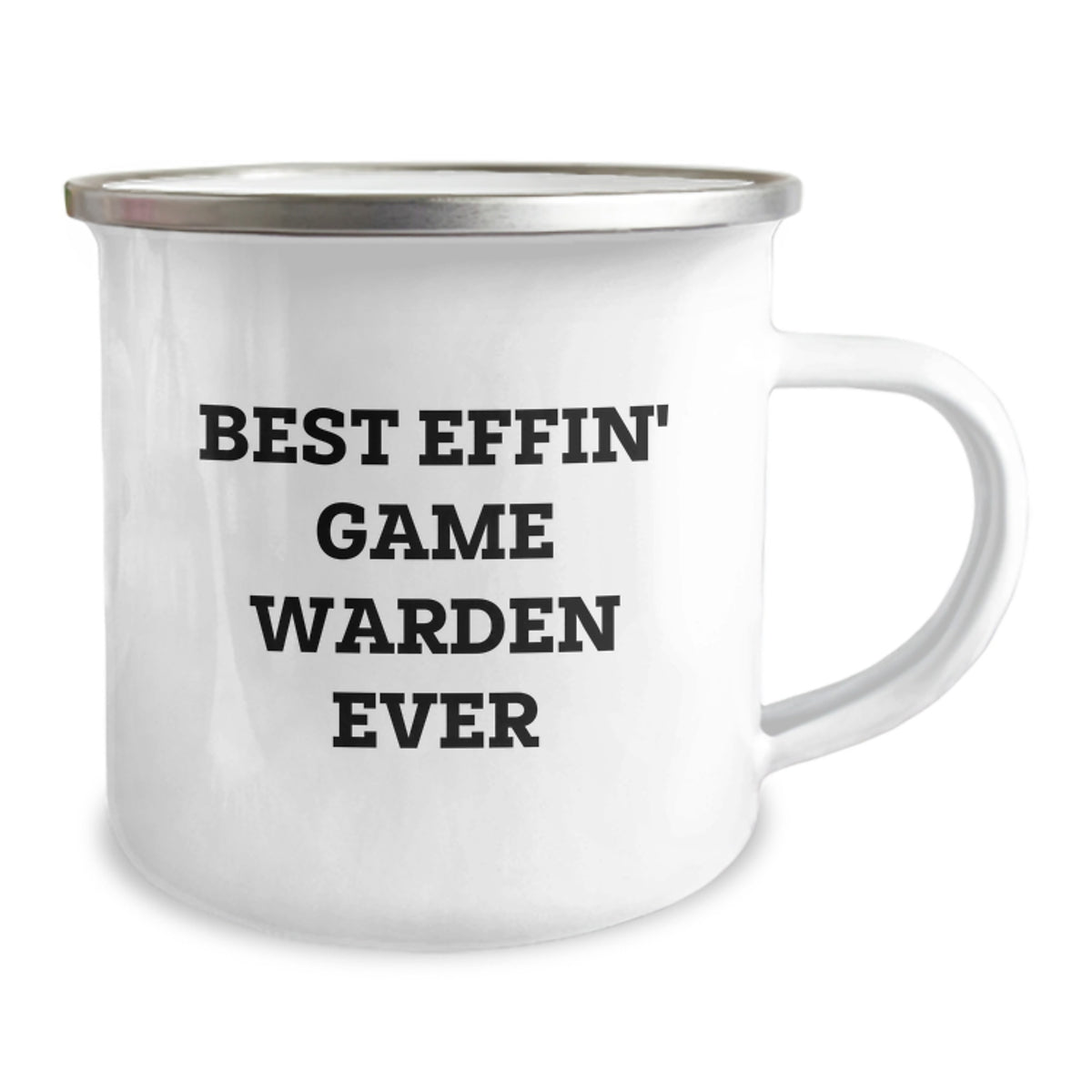 Funny Game Warden Gifts from Friends for Birthday Unique Mugs - Best Effin' Game Warden Ever Stainless Steel Enamel Camping Cup - Image 2