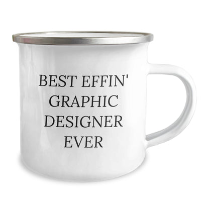 Funny Graphic Designer Gifts from Friends for Best Effin Graphic Designer Ever Camping Mug - Image 2