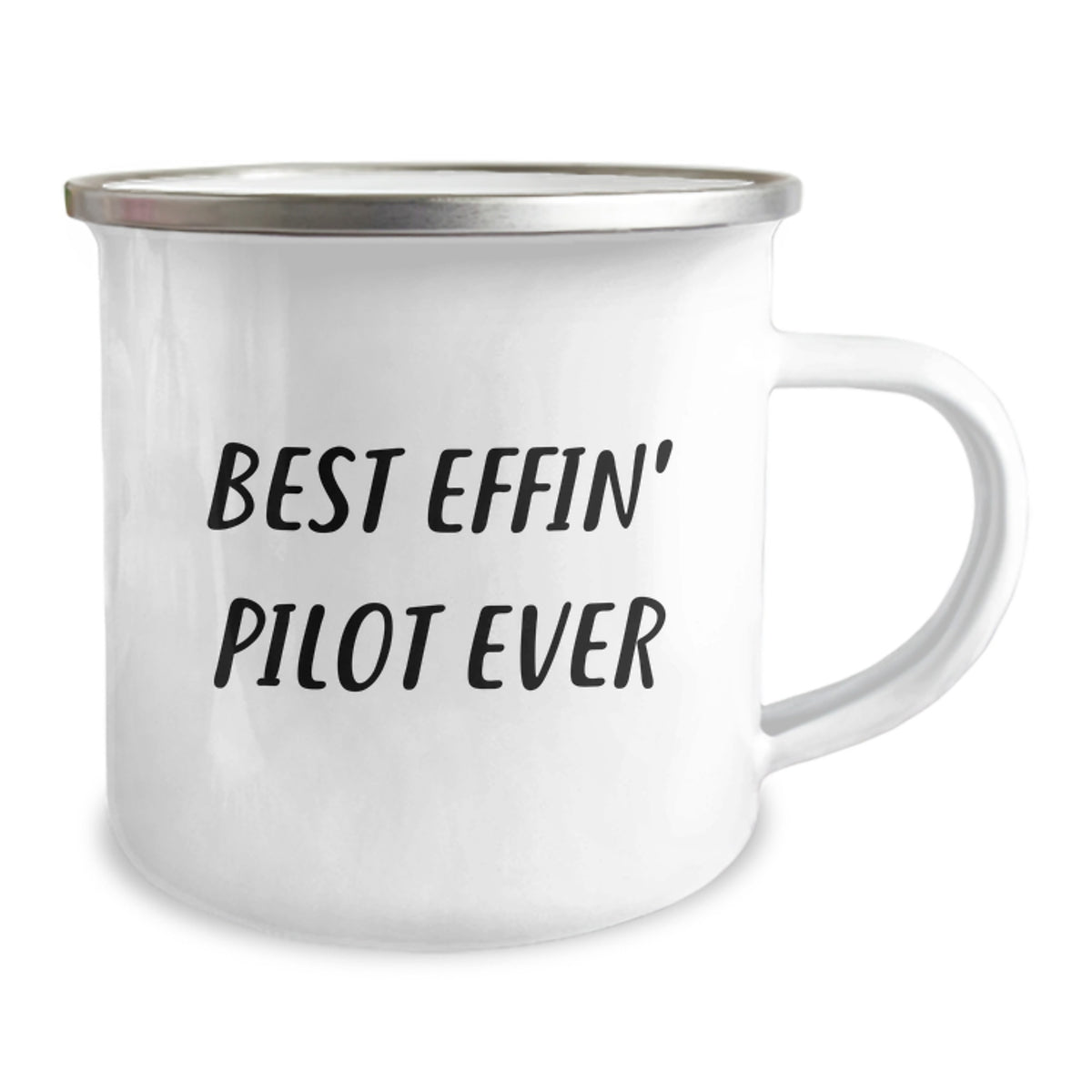 Funny Pilot Gifts for Men, Best Effin' Pilot Ever Enamel Camping Mug, Unique Graduation Unique Gift for Pilot Friends, Pilot Gifts from Friends, Pilot Lover, Pilot Enthusiast - Image 2