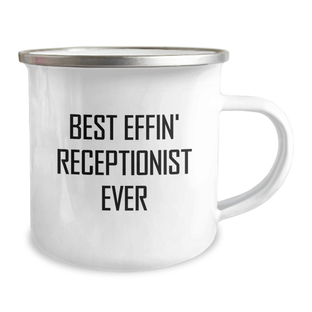 Funny Receptionist Gifts, Best Effin' Receptionist Ever Mugs, Unique Camping Mugs for Receptionist, Mother's Day Unique Gifts from Men to Receptionist - Image 2
