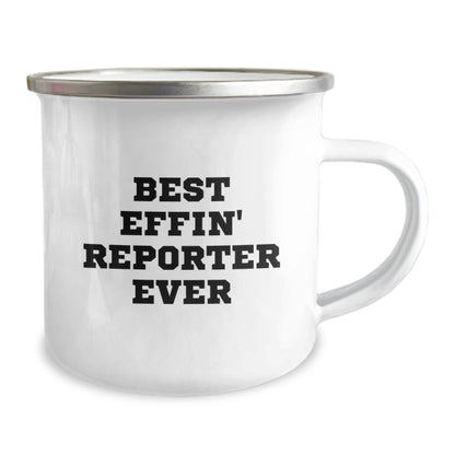 Funny Reporter Gifts from Men to Friends - Best Effin' Reporter Ever Camping Mug for Mother's Day Unique Gifts - Image 2