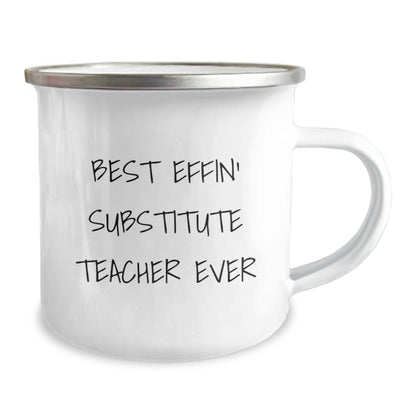 Funny Substitute Teacher Gifts for Mom - Best Effin' Camping Mug for Teachers - Unique Mother's Day Presents from Friends and Family - Image 2