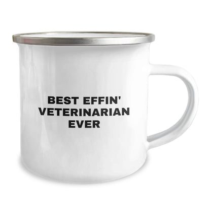 Funny Veterinarian Gifts from Family, Best Effin' Veterinarian Ever Camping Mug, Unique Mother's Day Unique Gifts for Women - Image 2