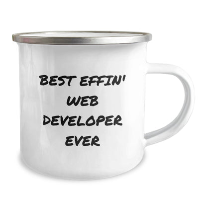 Funny Web Developer Gifts from Friends for the Best Effin' Web Developer Ever - Unique Camping Mug for Dad Mom on Mother's Day - Image 2