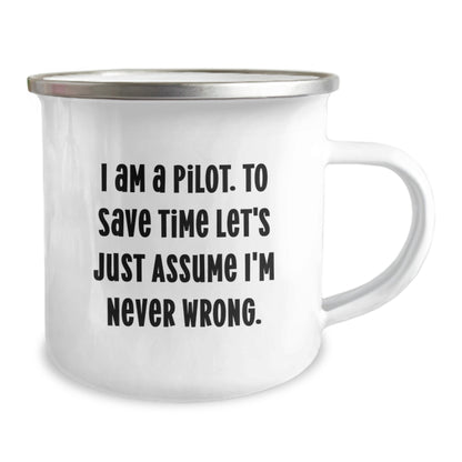 Funny Pilot Camping Mug Gifts from Friends for Birthday Unique Pilot Present - Image 2