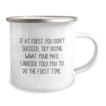Funny Mail Carrier Gifts for Him, Camping Mug with Inspirational Quote, Perfect Birthday Unique Gifts from Friends - Image 2