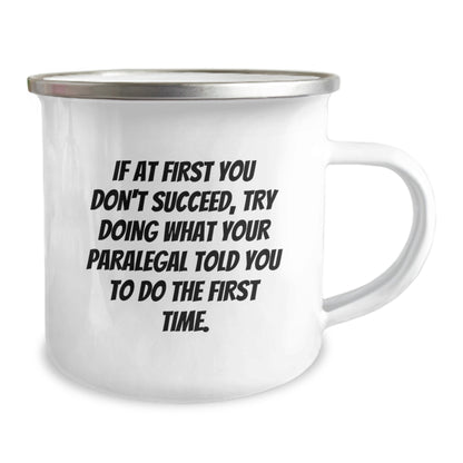 Funny Paralegal Gifts from Family to Paralegal Friends, Graduation Unique Presents for Paralegal Coworkers - Camping Mug with Inspirational Quote - Image 2