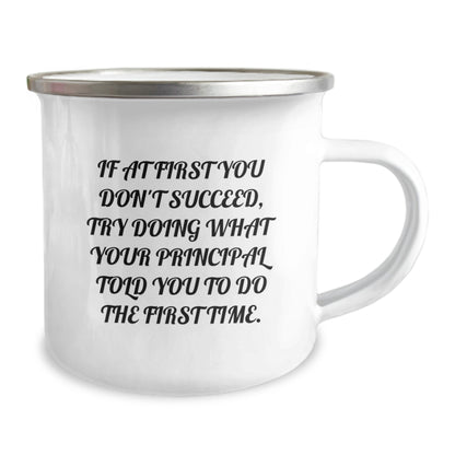 Principal Gifts from Friends, Funny Quote Camping Mug for Men, Women, Graduation Unique Gifts, Principal Humor - Image 2