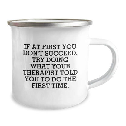 Funny Therapist Gifts from Friends for Men and Women, Inspirational Camping Mug for Graduation Unique - Image 2