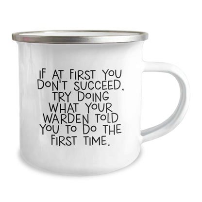 Funny Warden Graduation Gifts from Friends, Unique Camping Mug with Inspirational Quote, Perfect for Men or Women - Image 2