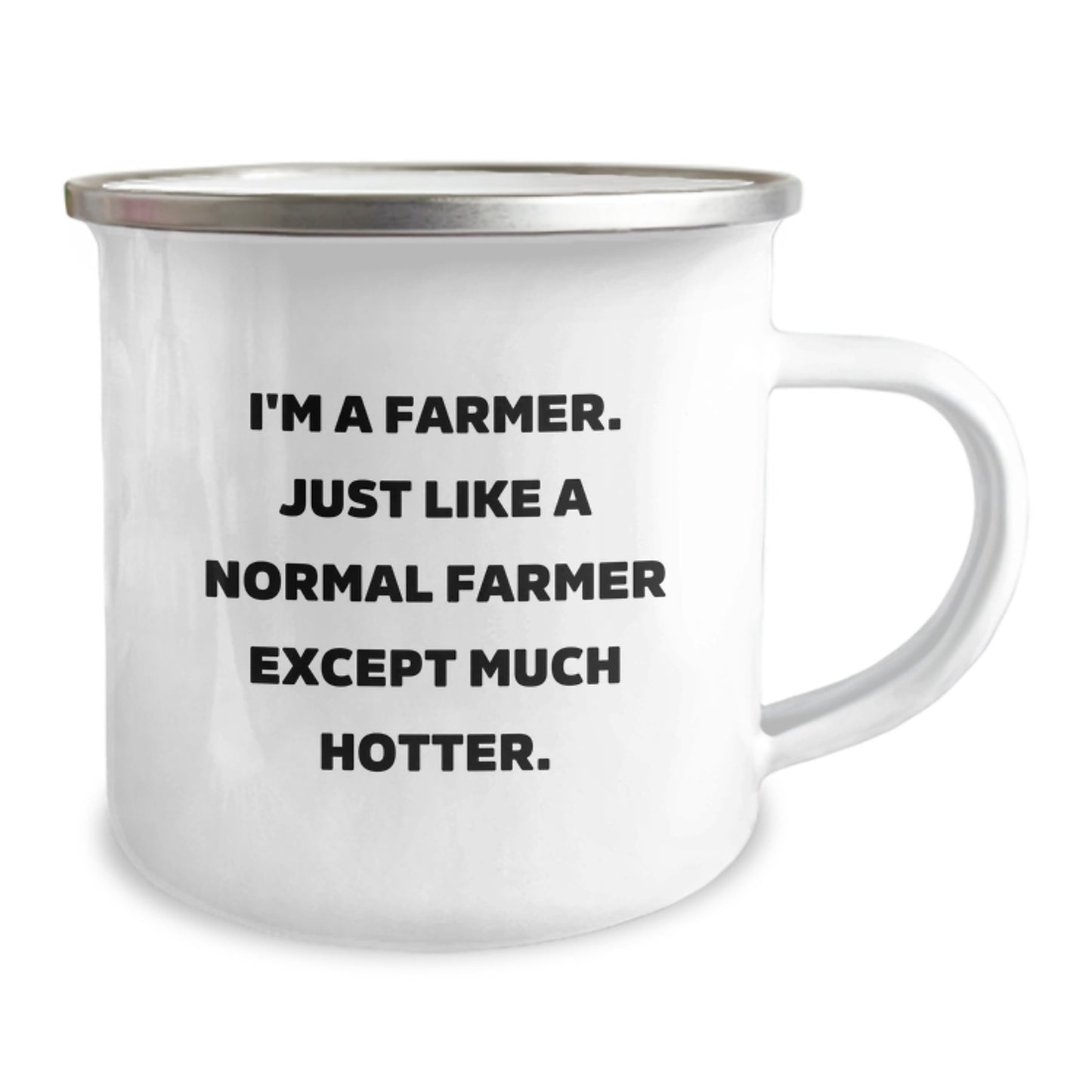 Farmer Gifts for Him from Friends, Funny Camping Mug with 'I'm A Farmer. Just Like A Normal Farmer Except Much Hotter.' Quote, Unique Graduation Gifts - Image 2