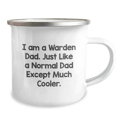 Funny Warden Gifts for Him - Camping Mug, I Am A Warden Dad, Graduation Unique Gifts from Dad - Image 2