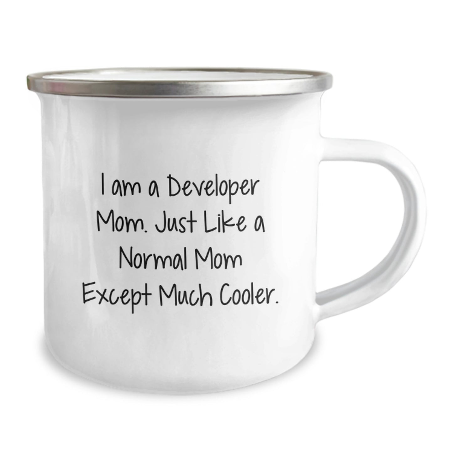 Developer Mom Keepsake Camping Mug for Him Stainless Steel Birthday Gift - Image 2