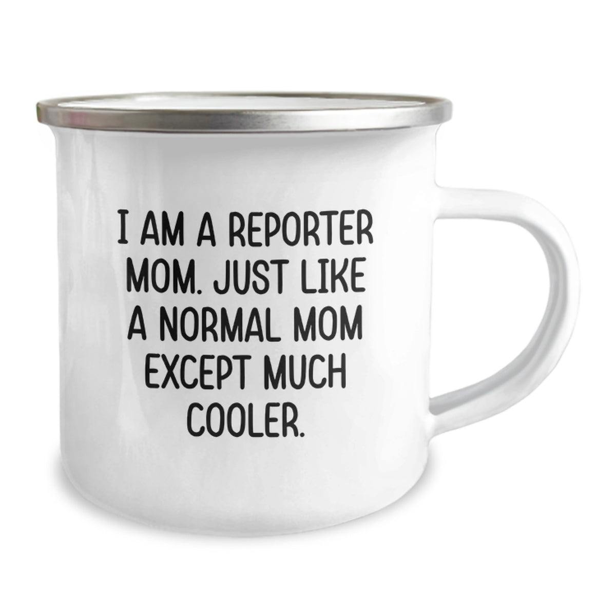 Funny Reporter Mom Gifts from Family - Graduation Unique Gifts for Reporter Dad - Camping Mug with Enthusiastic Quote - Image 2