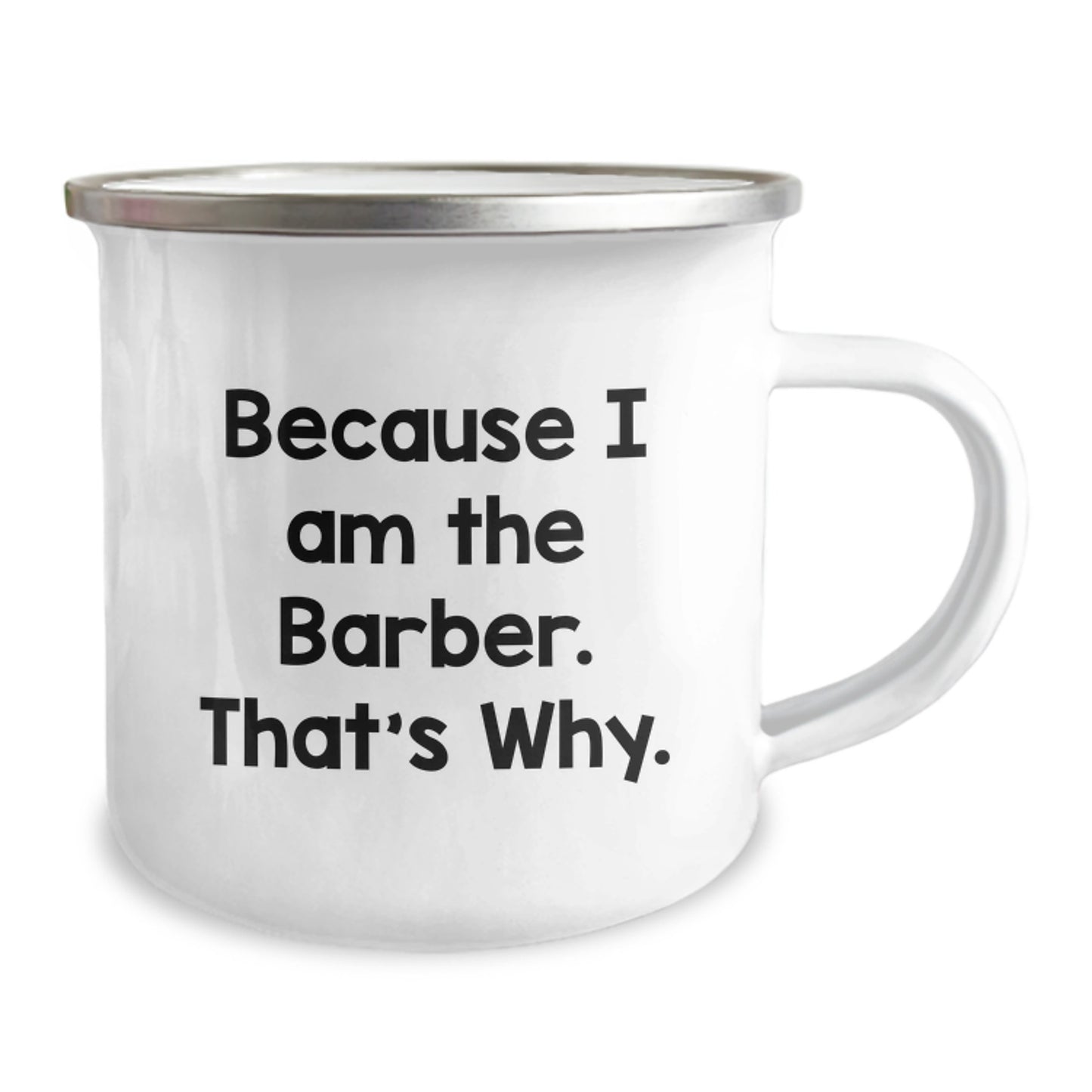 Barber Keepsake Camping Mug for Him Birthday Gift With Bold Quote - Image 2