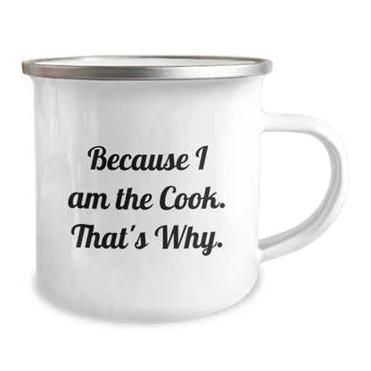 Funny Cook Gifts from Family - Because 'I Am The Cook, Camping Mug for Cook, Inspirational Graduation Unique Gifts - Image 2