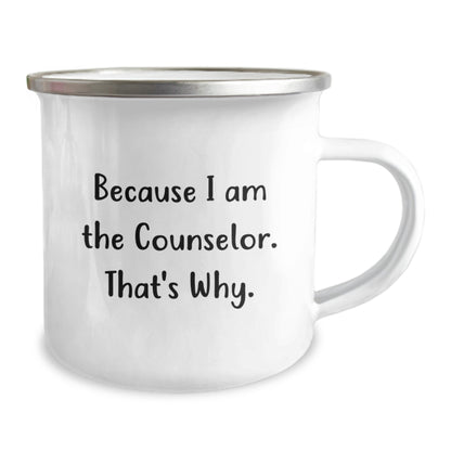 Funny Gifts from Family to Counselor Friends Graduation Unique Mugs 'Because I Am The Counselor. That's Why.' - Image 2