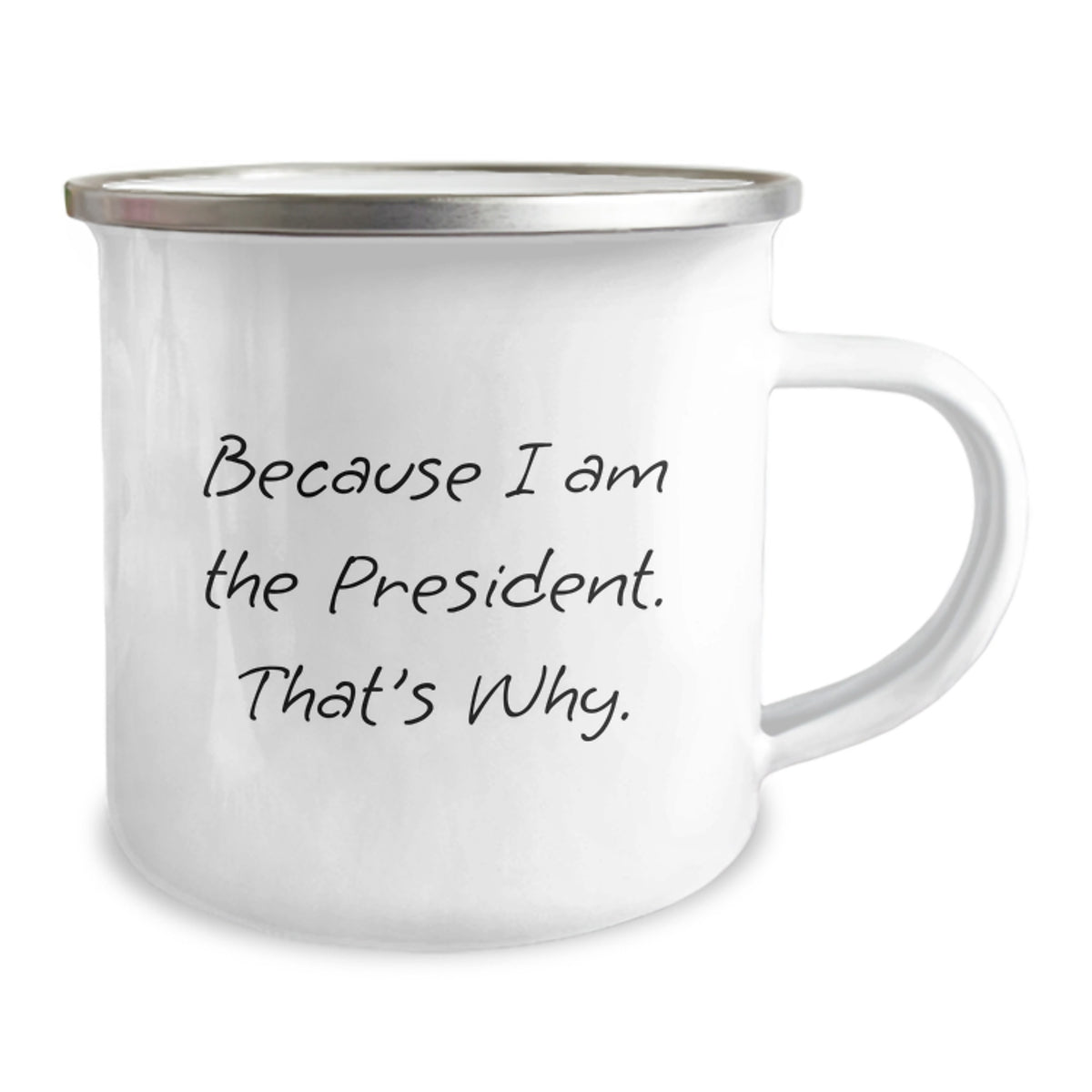 President Keepsake Camping Mug for Him Birthday Gift with Enamel Finish - Image 2
