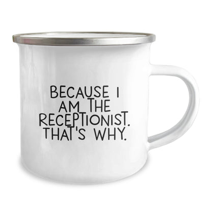 Receptionist Gift For Him - Witty Camping Mug Keepsake - Image 2
