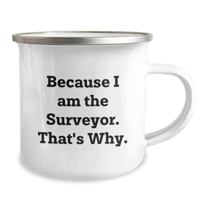 Surveyor Keepsake Camping Mug Birthday Gift for Him Stainless Steel - Image 2