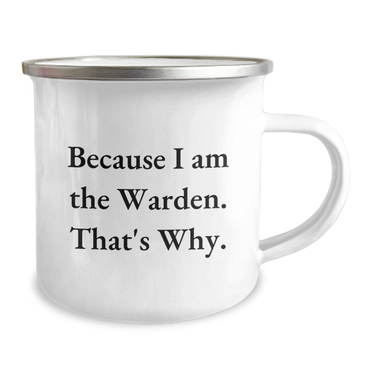 Warden Keepsake Camping Mug for Him Birthday Gift Stainless Steel Enamel - Image 2