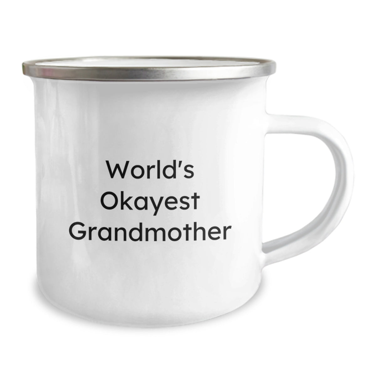 Grandmother Gift for Her World's Okayest Grandmother Camping Mug - Image 2