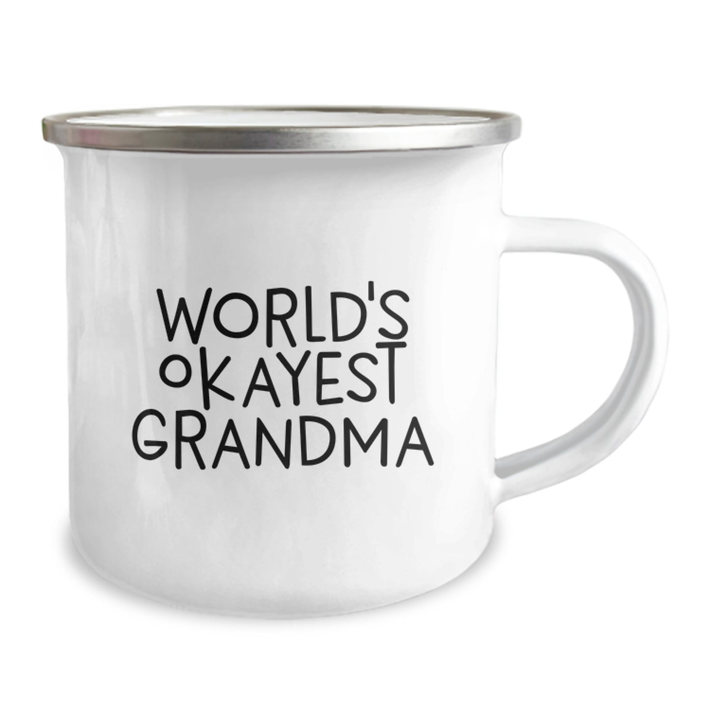 Birthday Gift for Mom Present Grandma Mug – World's Okayest Grandma - Image 2