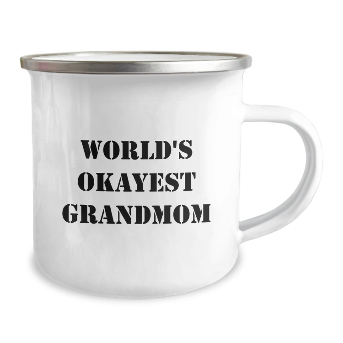 Grandmom Keepsake Camping Mug Birthday Gift for Him World's Okayest - Image 2