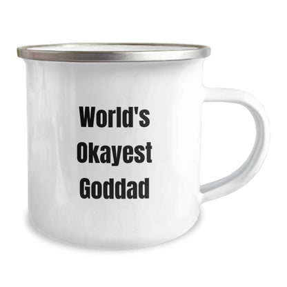 Goddad Camping Mug Gift for Him - World's Okayest Goddad Keepsake - Image 2