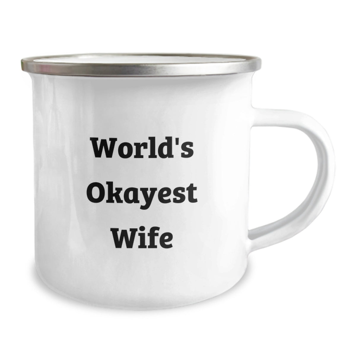 Wife Gift Humorous Camping Mug for Her - World's Okayest Wife Keepsake - Image 2