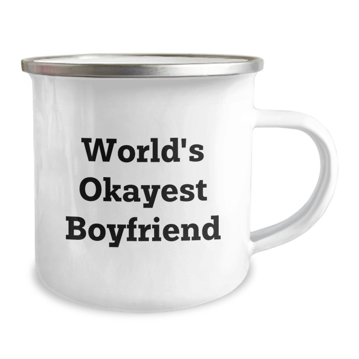 Boyfriend Gift World's Okayest Boyfriend Camping Mug Keepsake for Him - Image 2
