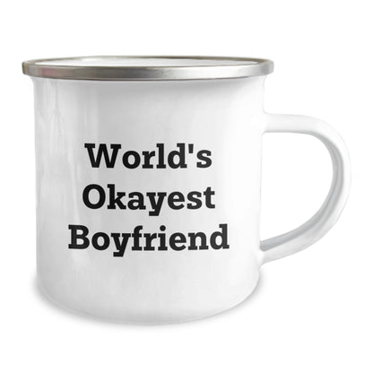 Boyfriend Gift World's Okayest Boyfriend Camping Mug Keepsake for Him - Image 2