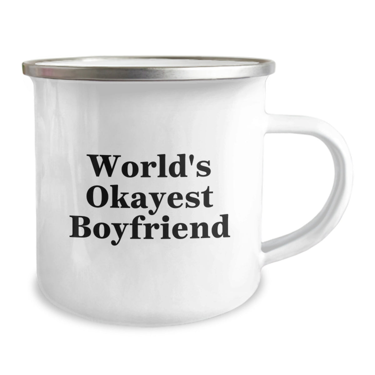 Christmas Gift for Him World's Okayest Boyfriend Camping Mug Present - Image 2