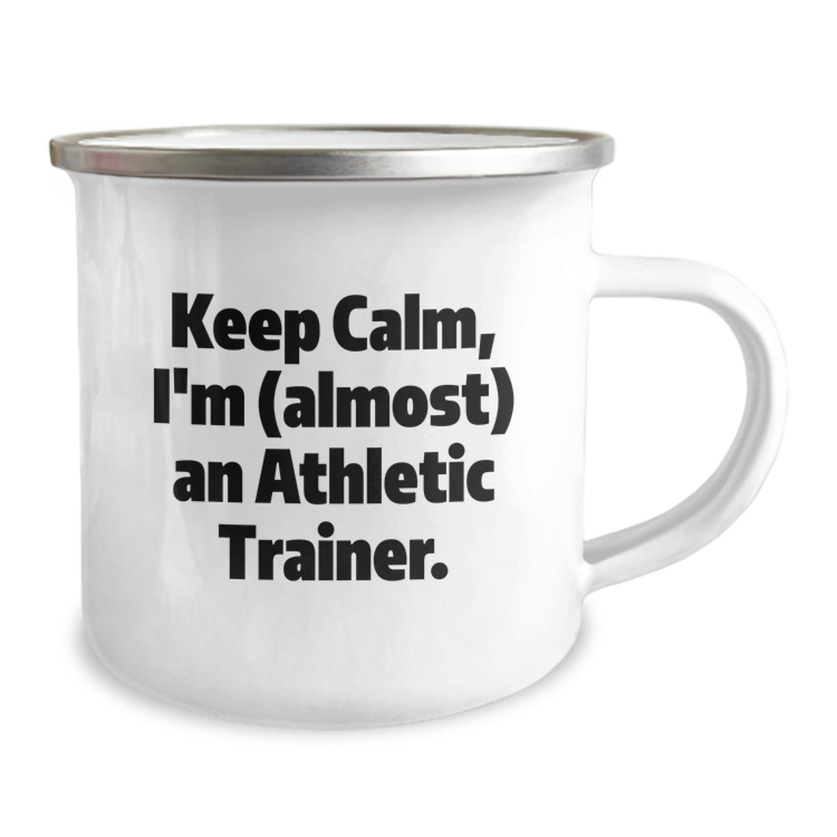 Christmas Gift for Her - Keep Calm Athletic Trainer Present Camping Mug - Image 2