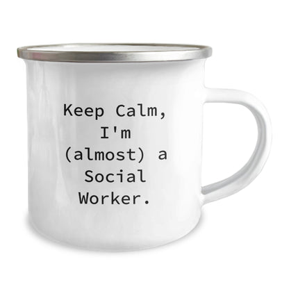 Christmas Gift for Her - Keep Calm, I'm (Almost) A Social Worker Present - Image 2