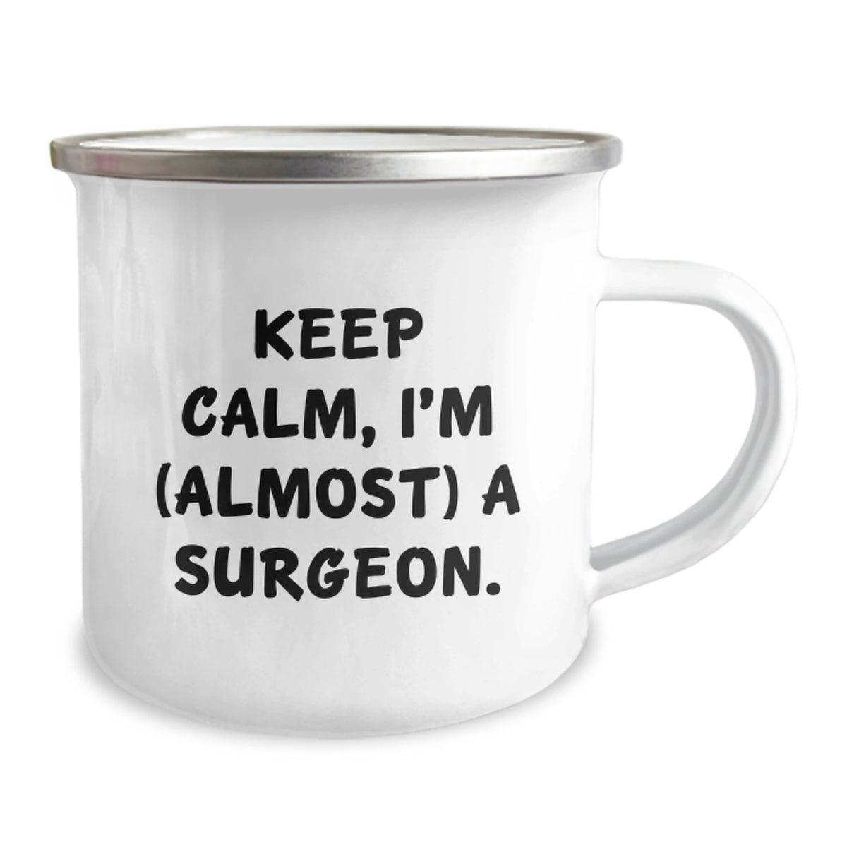 Surgeon Gift for Him Keep Calm, I'm (Almost) A Surgeon Keepsake Camping - Image 2