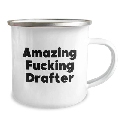 Christmas Gift for Her - Amazing Fucking Drafter Camping Mug Present - Image 2