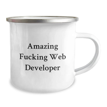 Gifts from Friends for Web Developer - Web Development Funny Quote - Graduation Unique Camping Mug - Stainless Steel 12oz - Image 2