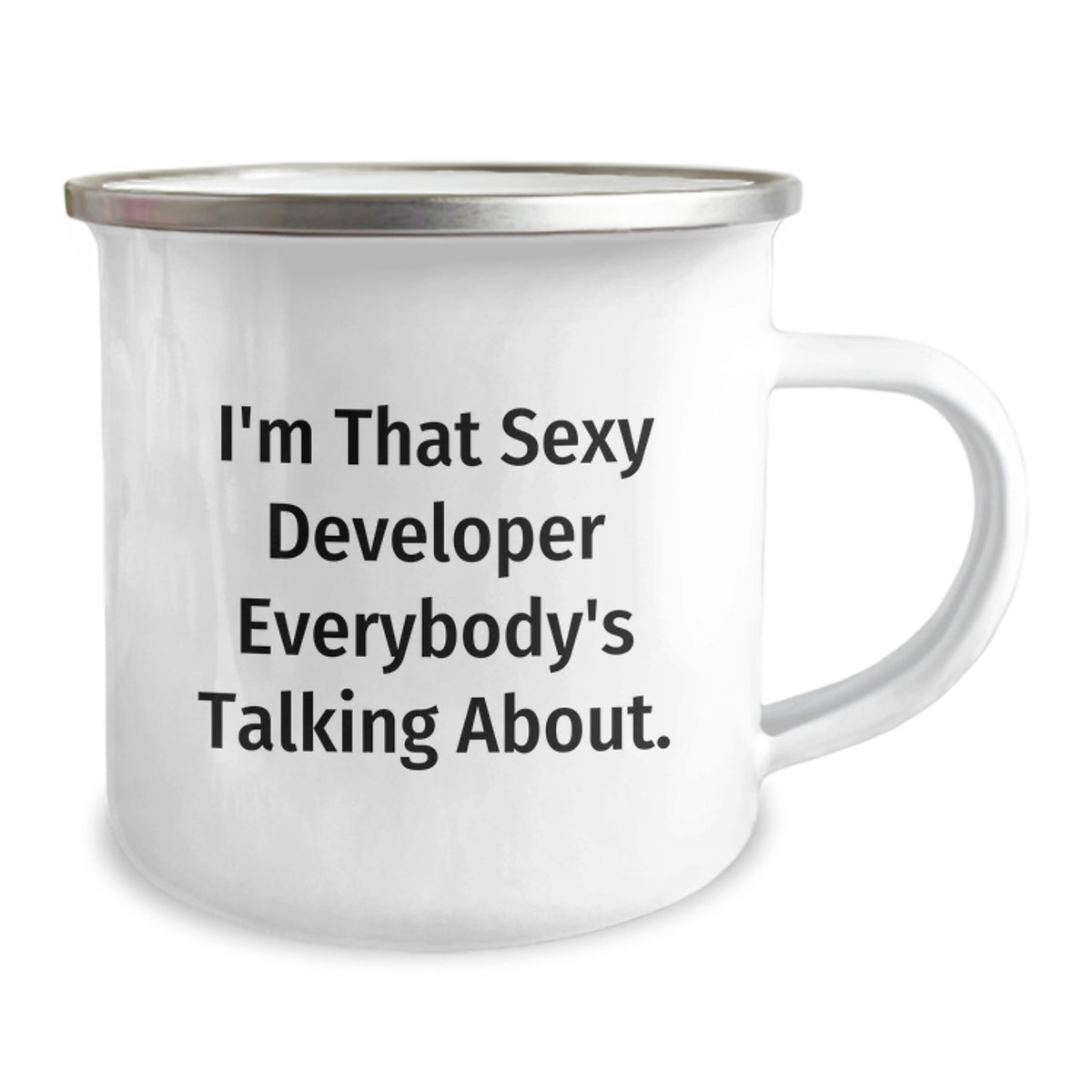 Christmas Gift for Her - Sexy Developer Quote Camping Mug Present - Image 2