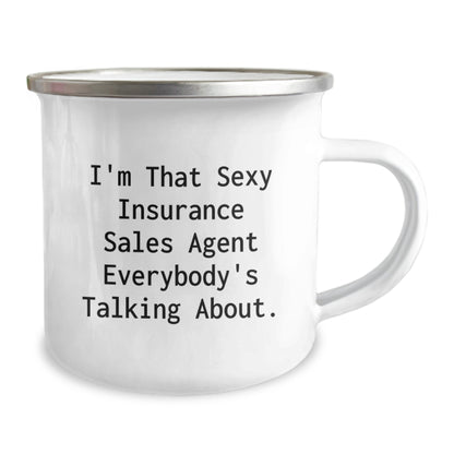 Christmas Gift for Her - Sexy Insurance Agent Quote Camping Mug Present - Image 2