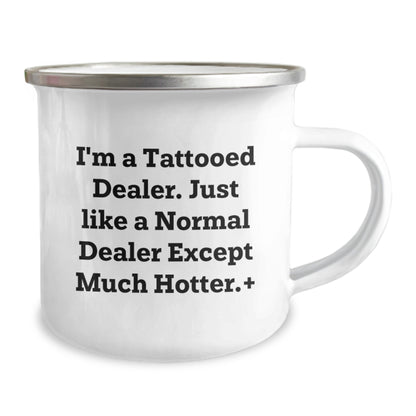 Christmas Gift for Her Playful Tattooed Dealer Camping Mug Present - Image 2