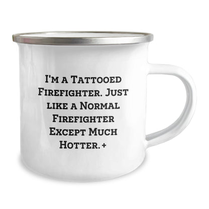 Funny Firefighter Gifts, Birthday Unique Presents for Men, I'm A Tattooed Firefighter Gifts from Friends, Family, Coworkers - Image 2