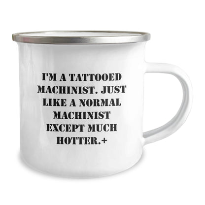 Christmas Gift for Her Witty Tattooed Machinist Camping Mug Present - Image 2