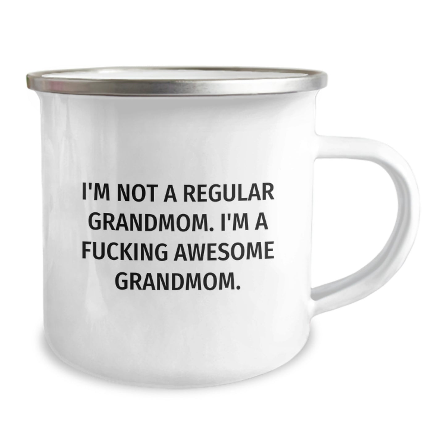 Grandmom Gifts from Friends - Funny Camping Mug for 'I'm Not A Regular Grandmom. I'm A F--king Awesome Grandmom.' - Unique Graduation Mugs for Her - Image 2