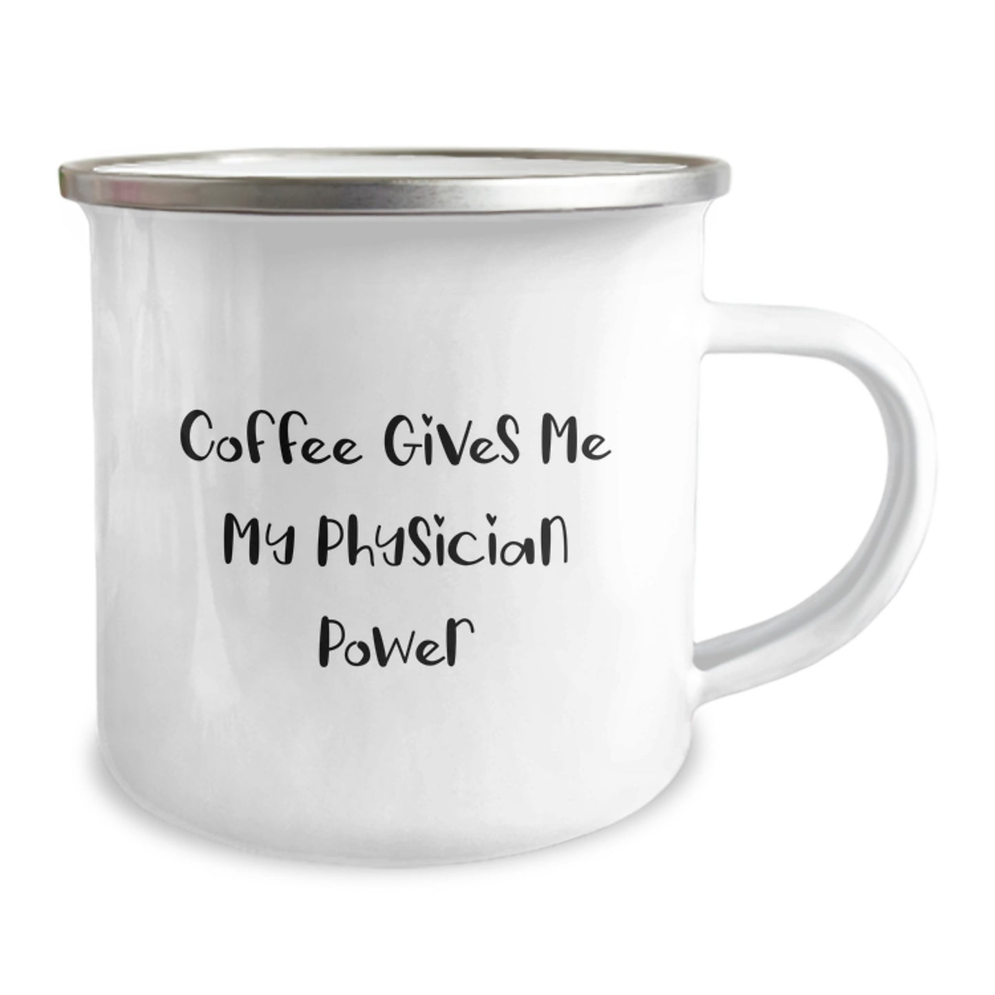 Funny Physician Gifts from Friends for Men - Coffee Gives Me My Physician Power Camping Mug Birthday Unique - Image 2