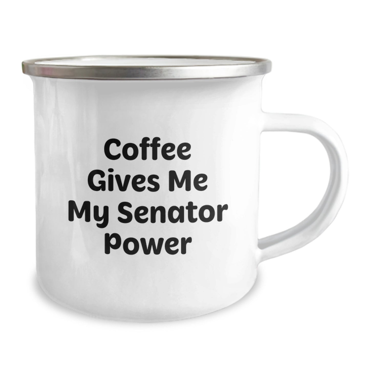 Funny Senator Gifts from Friends for Men - Coffee Gives Me My Power Camping Mug, Unique Christmas Unique Gifts for Senator, Senator Lover - Image 2